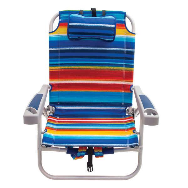 Arlmont & Co. 4Position Folding Backpack Beach Chair with Cooler